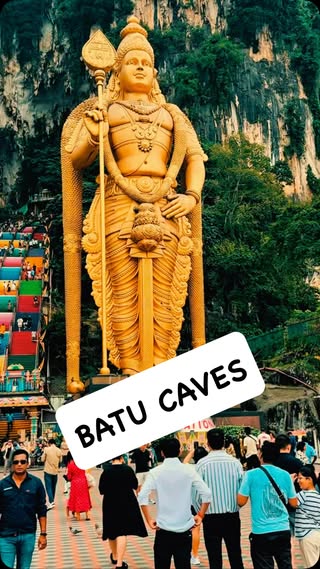 Exploring the vibrant Batu Caves where culture, color, and adventure meet! The towering golden Lord Murugan statue, the rainbow stairs, and the ancient limestone caves make this place truly magical. A must-visit when in Malaysia! #BatuCaves #Malaysia #TravelGoals #Wanderlust #TravelMalaysia #ExploreAsia #CaveAdventures #ColorfulSteps #CulturalHeritage #InstaTravel #TravelPhotography #BucketList #NatureAndCulture #TempleRun #VisitMalaysia