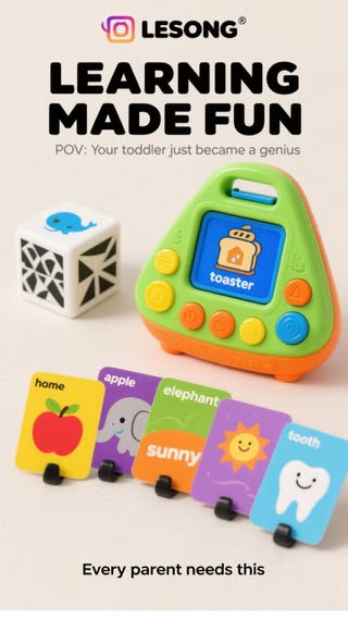 It s here! Our Talking Flash Card toy from @lesongsensorytoy just arrived and we re already obsessed. This screen-free, toaster-style learning toy is a total game changer big buttons, slow audio, and so much fun for little hands. Watching my toddler explore and learn new words is the best feeling! Want to try it? Use code EGMJADIK for 30 off on Amazon (link in bio, valid until July 31)! #TalkingFlashCards #ToddlerToys #MontessoriToys #EarlyLearning #ScreenFreeFun #EducationalToys #AmazonFinds #ToyUnboxing #ParentingWin #LearningThroughPlay #GiftIdeas #TeenieWins #LesongSensoryToy