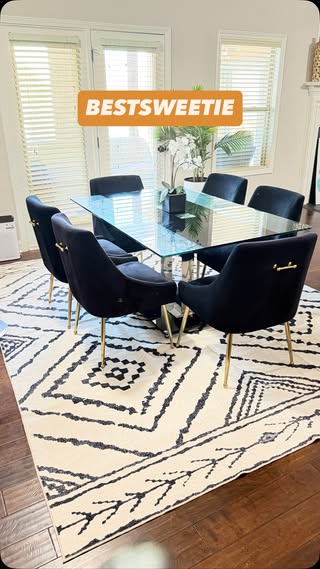 Just unrolled the new BESTSWEETIE faux wool rug and the room feels instantly warmer The low pile is soft underfoot and perfect for dining areas The stitched edges add durability and the TPR non slip backing keeps it steady while chairs move Love the subtle tribal western print for a cozy vintage vibe It is machine washable and easy to spot clean so it stays looking fresh Comfortable practical and budget friendly #BESTSWEETIE #AreaRug #FauxWoolRug #LowPileRug #NonSlipRug #MachineWashable #EasyCareHome #PetFriendlyHome #DiningRoomRug #RugMakeover #HomeDecor #InteriorInspo #CozyHome #TribalStyle #WesternStyle #VintageVibes #BudgetFinds #HomeStyle #AmazonFinds #BeforeAndAfter
