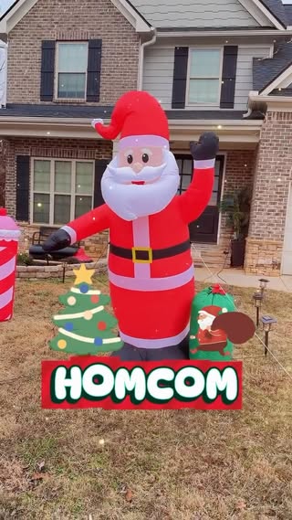 Santa pulled up this year with a full show an 11ft Christmas train, a giant candy castle, and an 8ft Santa with his toy bag, all from HOMCOM. Spending Christmas with homcom and turning the yard into our own little holiday village. Which one is your favorite the train, the candy castle, or classic Santa? Shop the HOMCOM inflatables I used in this reel here Train https amzn.to 3X8CNhX Candy Castle https amzn.to 437kyNr Santa with Toy Bag https amzn.to 3X2Fly9 #homcom #myhomcom #christmasdecor #christmasinflatables #christmasyarddecor #holidaydecor #outdoordecor #yardinflatables #christmastrain #candycastle #santainflatable #frontyarddecor #holidayhome #festivehome #holidayvibes #christmasvibes #christmas2025 #winterwonderland #amazonfinds #amazonhome #homedecorideas
