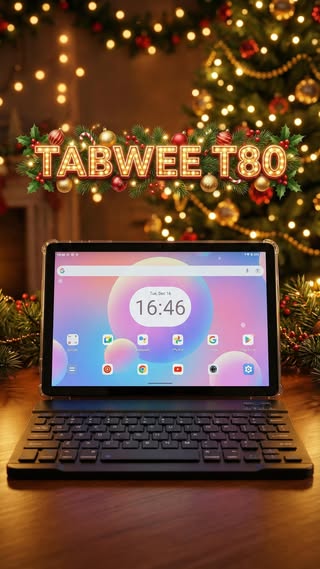 Meet the TABWEE T80 your new everyday tablet for work study and entertainment. This 10 inch Android tablet comes with a keyboard mouse and stylus so you can turn it into a mini laptop in seconds and stay productive anywhere. With Android 15 and Gemini AI it helps you multitask smoothly whether you are streaming classes taking notes watching movies or browsing the web. The 18 gigabytes of RAM and 128 gigabytes of storage give you fast performance and plenty of space while the 1080p display keeps everything bright and clear. A long lasting 6000 milliamp hour battery means you can use it all day without worrying about charging. Get yours now at https www.amazon.com dp B0FF22WG84 and use exclusive discount code PC6JTV7S at checkout to get the TABWEE T80 for just 89 dollars. Hurry this offer ends on January 11 2026. Grab yours before it is too late. #Tabwee #TabweeT80 #christmasgift #tablet #androidtablet