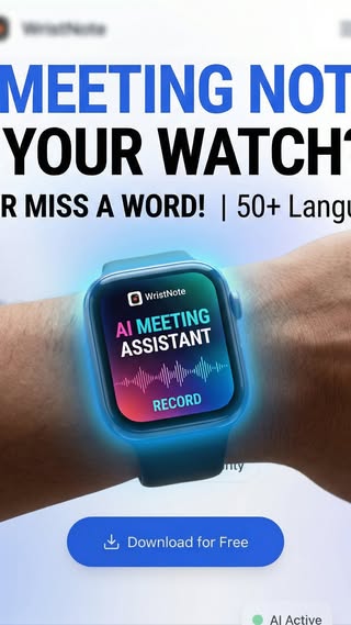 Frustrated with writing everything down on paper and juggling endless meetings I finally switched to my Wrist Note app on Apple Watch Now I just speak my thoughts on the go whether it is an architecture review idea a quick task or even a birthday gift reminder The app instantly transcribes my voice to text in any language and turns it into a clean mind map so I can see all my ideas and to dos in one place No more lost notes no more rewrites just raise my wrist speak and keep moving Hashtags wristnote #applewatch #productivity #notetaking #voicenotes