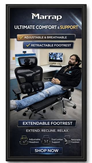 Just upgraded my setup with the Marrap M6 Dynamic Ergonomic Office Chair from marrap.com If you re tired of back pain, stiff shoulders, or feeling drained after long sessions, this chair is a game changer. Adjustable, supportive, and actually comfortable for long hours whether you re working, gaming, or editing. Use my code ROCKY for 5 off at checkout on marrap.com @marrap official #marrap #marrapm6 #ergonomicchair #officechair #homeoffice