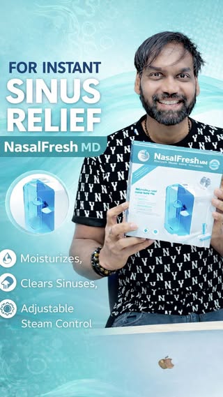 Trying to get work done while feeling sick and nonstop sneezing was not it. I was getting so frustrated until I tried NasalFresh MD. I unboxed it, showed everything inside, filled it with water, added the saline packet, attached the nasal caps, and used the powered rinse and suction. After one use I felt so much more refreshed and could finally breathe easier. If youre dealing with congestion from allergies colds or sinus pressure this was a game changer for me #NasalFreshMD #SinusRelief #NasalIrrigation #SalineRinse #CongestionRelief