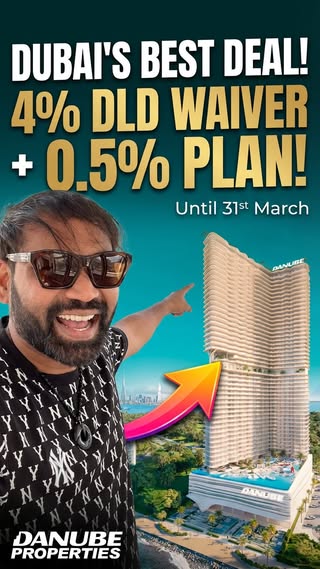 The right opportunity doesn t come every day but when it does, you take it. With Danube Properties, investing is now more flexible than ever. 0.5 Monthly Payment Plan (60 40 structure) 40 Months Post Handover 4 DLD Waiver INCLUDED PLUS Additional Investor Discounts 20 down 2 off 30 down 3 off 50 down 6 off 100 down 10 off This is your sign to invest in Dubai DM me for details or comment INFO below #DanubeProperties #DubaiRealEstate #DubaiProperty #MarchMoneySaver DubaiInvestment PropertyInvestment DubaiLuxury UAERealEstate OffPlanDubai DubaiApartments InvestInDubai DubaiLifestyle RealEstateDeals PropertyDeals DubaiHomes LuxuryLiving DubaiDeveloper PaymentPlan DLDWaiver DubaiInvestor WaterfrontLiving Dubai2026 RealEstateInvesting DreamHome PropertyForSale