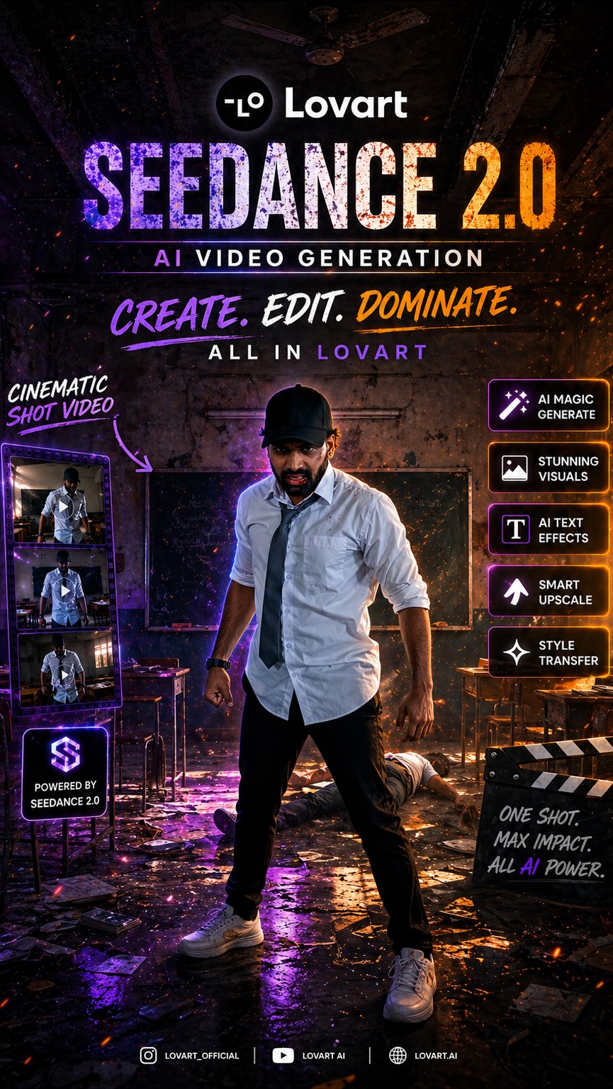 Meet Seedance 2.0 — now live on Lovart 🎬✨
The new gen of AI video is here, and it’s unreal. Cinematic motion, sharper realism, and prompt control that actually listens. I’ve been creating with it nonstop.
Try it free — link in bio for 7 days 🔗
Co-posted with @lovart.ai
#Lovart #LovartAI #seedance2